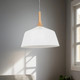 Industrial Pendant Light White, Large, Adjustable Cord Industrial Pendant Light White, Large, Adjustable Cord